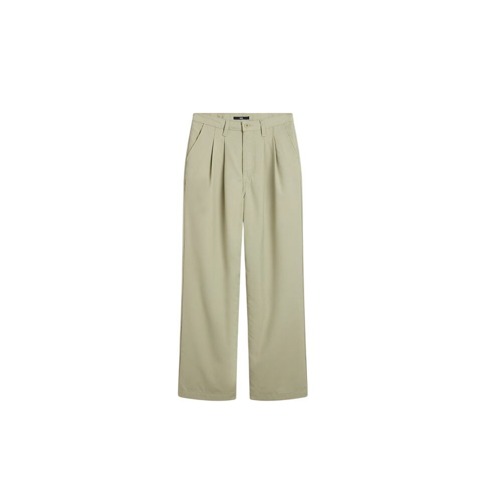 Vans Alder Relaxed Pleated Trousers Women 30 Beige NWT - Picture 2 of 5
